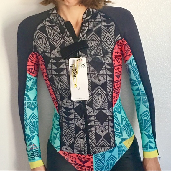 Billabong sz 2 wetsuit long sleeve spring jacket - Picture 1 of 6